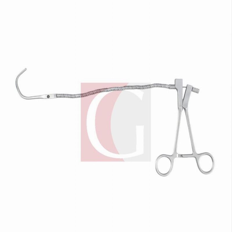 Гнучкий атравматичний затискач з щелепою по типу Ламберт-Кея, з довгою кільцевою ручкою , по типу Дебейкі (Гайстер, 34-7292.L)